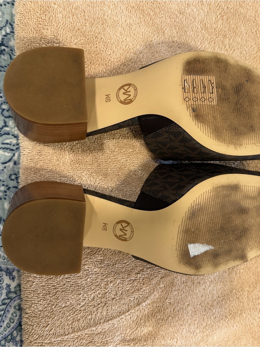 Michael Kors Dark Brown MK Logo Slide Mules 9M - Picture 5 of 6